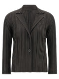 PLEATS PLEASE ISSEY MIYAKE Gray Polyester Blazer
