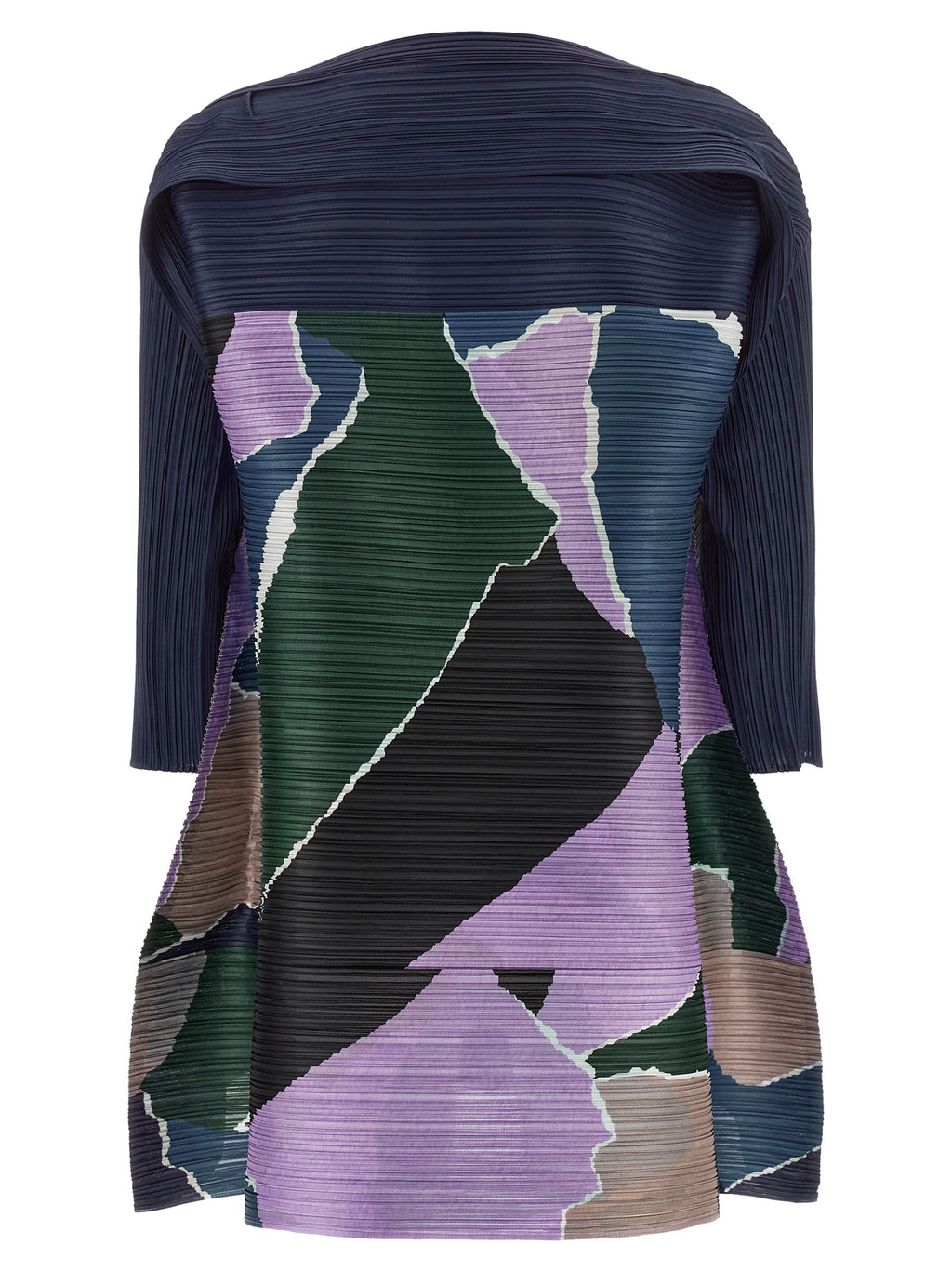 PLEATS PLEASE ISSEY MIYAKE Multicolor Polyester Midi Dress