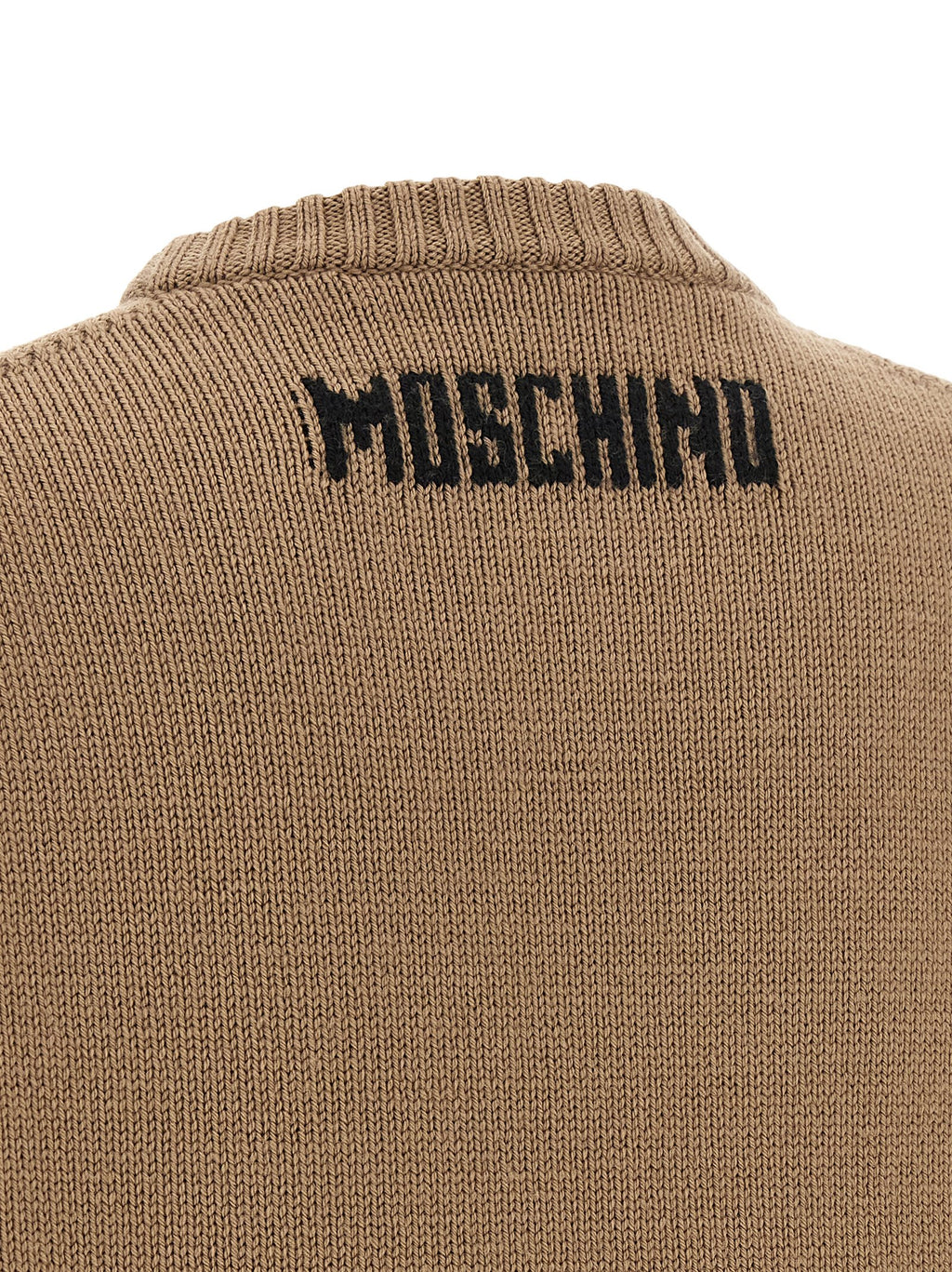 Moschino Beige Virgin Wool Cardigan