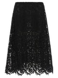 Fendi Black Cotton Midi Skirt