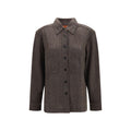 Missoni Brown Cashmere Dress Shirt