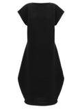 PLEATS PLEASE ISSEY MIYAKE Black Polyester Midi Dress