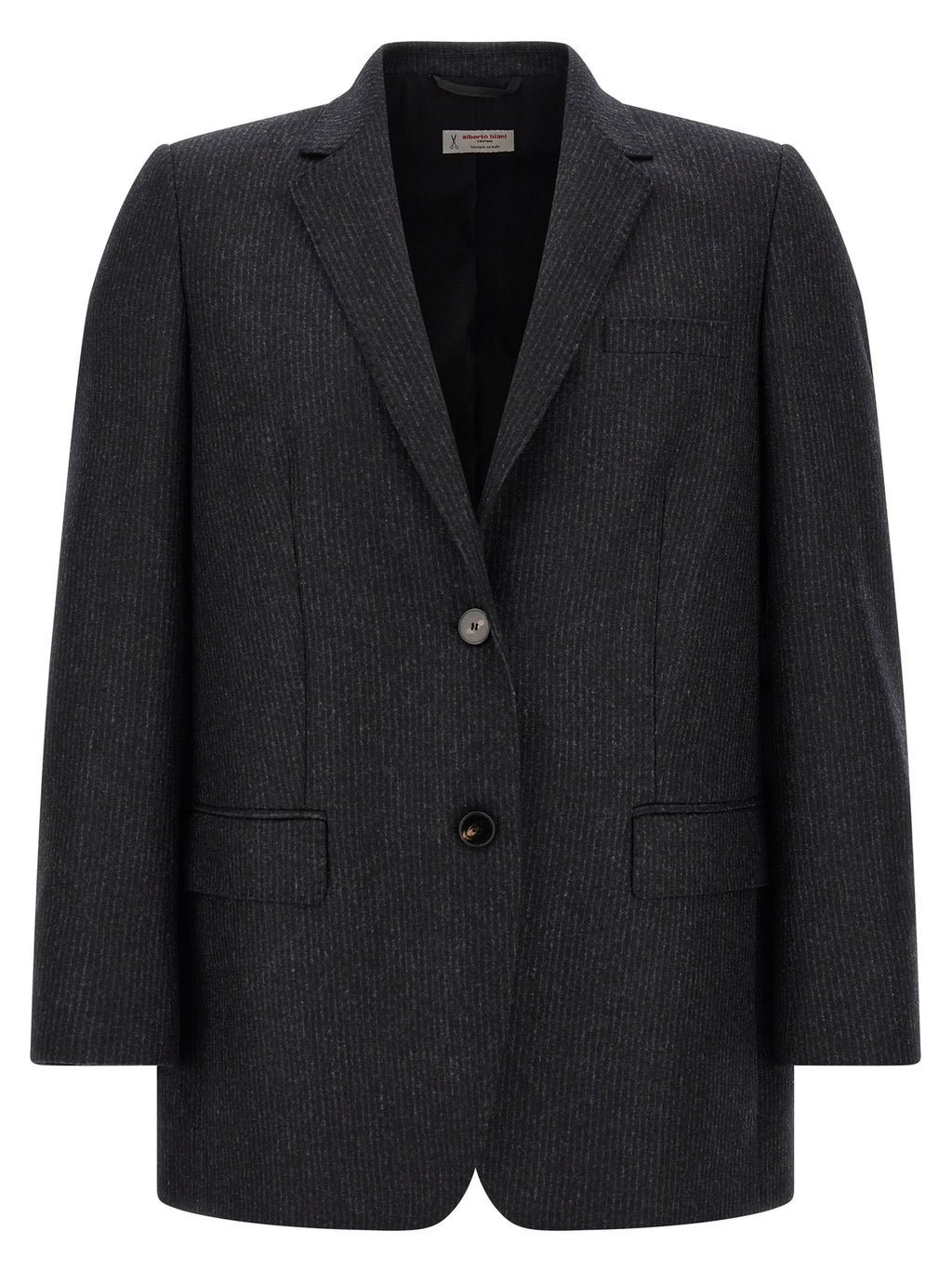 Alberto Biani Gray Wool Blazer