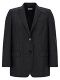 Alberto Biani Gray Wool Blazer