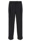 Alberto Biani Gray Wool Casual Pants