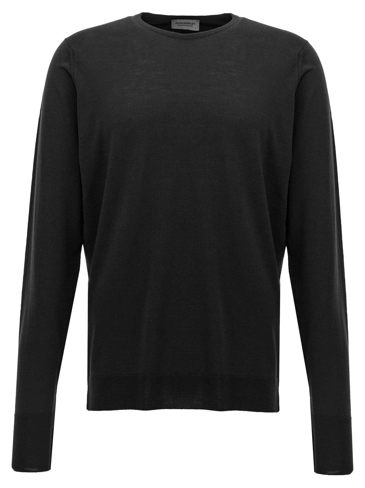 JOHN SMEDLEY Black Merino Wool Cardigan