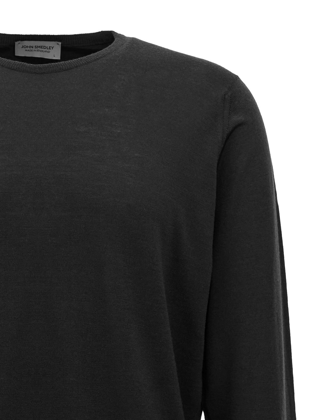 JOHN SMEDLEY Black Merino Wool Cardigan