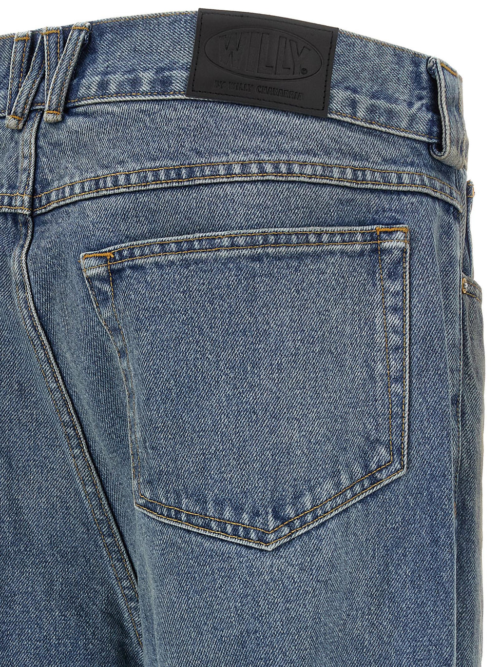 WILLY CHAVARRIA Blue Cotton Flared Jeans