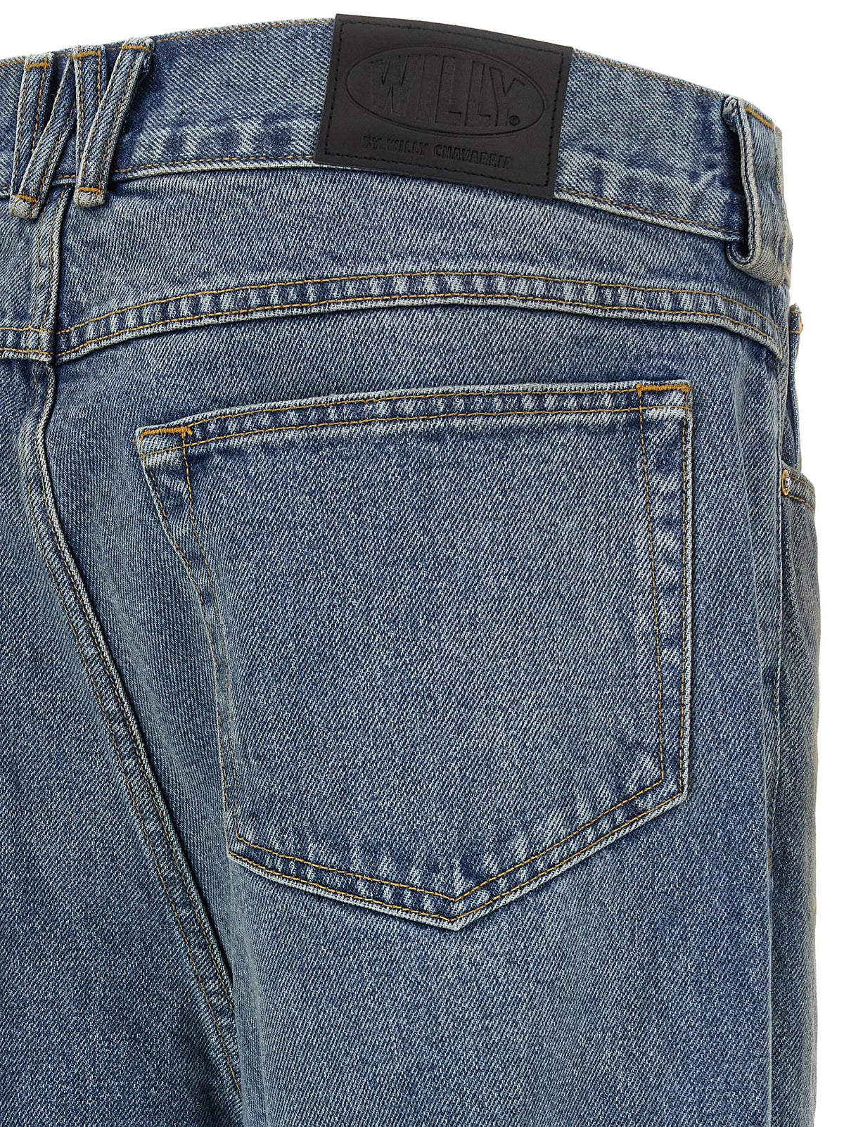 WILLY CHAVARRIA Blue Cotton Flared Jeans