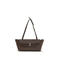 Savette Brown Calf Leather Bos Taurus Shoulder Bag