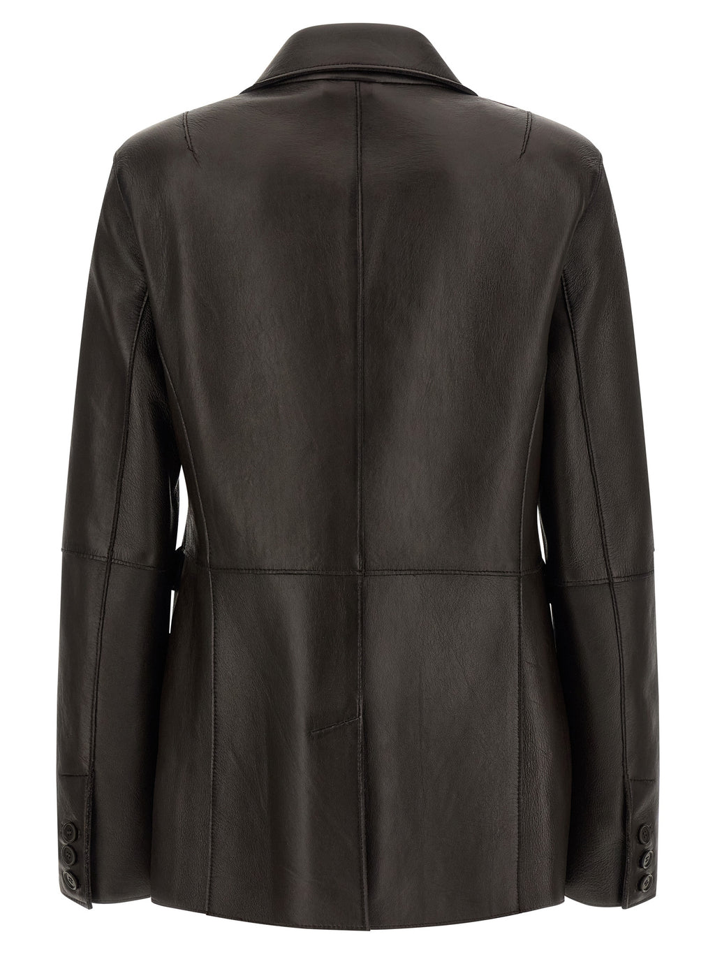 P.A.R.O.S.H. Black Lamb Leather Blazer