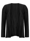 PLEATS PLEASE ISSEY MIYAKE Black Polyester Cardigan