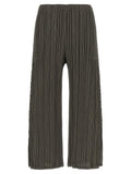 PLEATS PLEASE ISSEY MIYAKE Gray Polyester Casual Pants