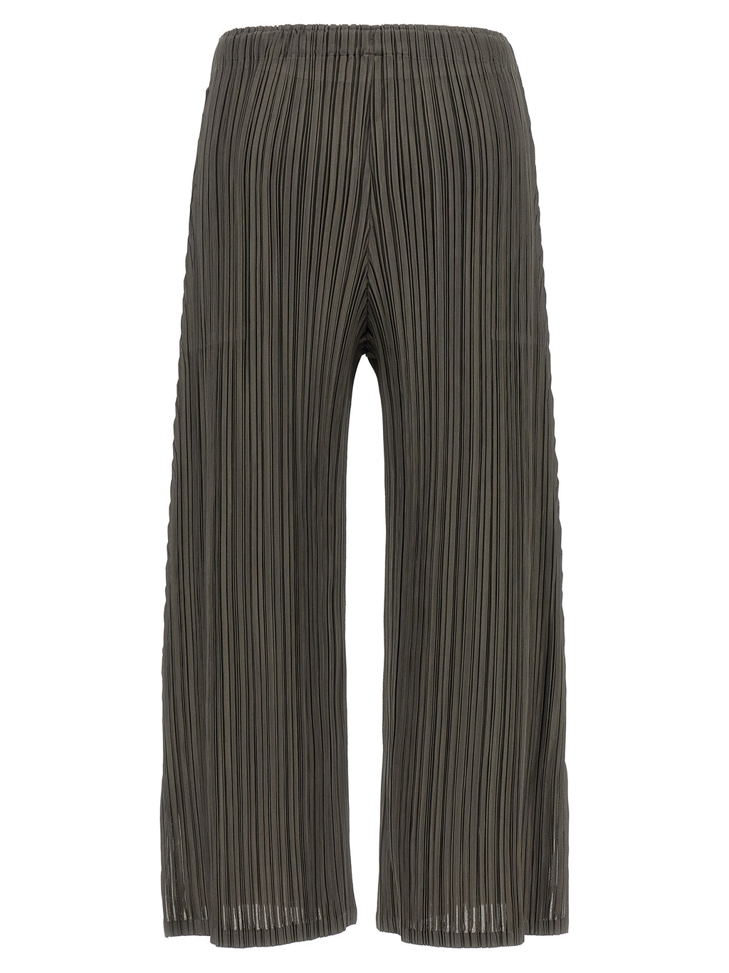 PLEATS PLEASE ISSEY MIYAKE Gray Polyester Casual Pants