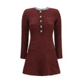 Self-Portrait Bordeaux Polyester Casual Dress