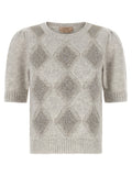 Twinset Gray Marabou Cardigan