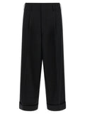 Comme Des Garçons Black Wool Cropped Pants