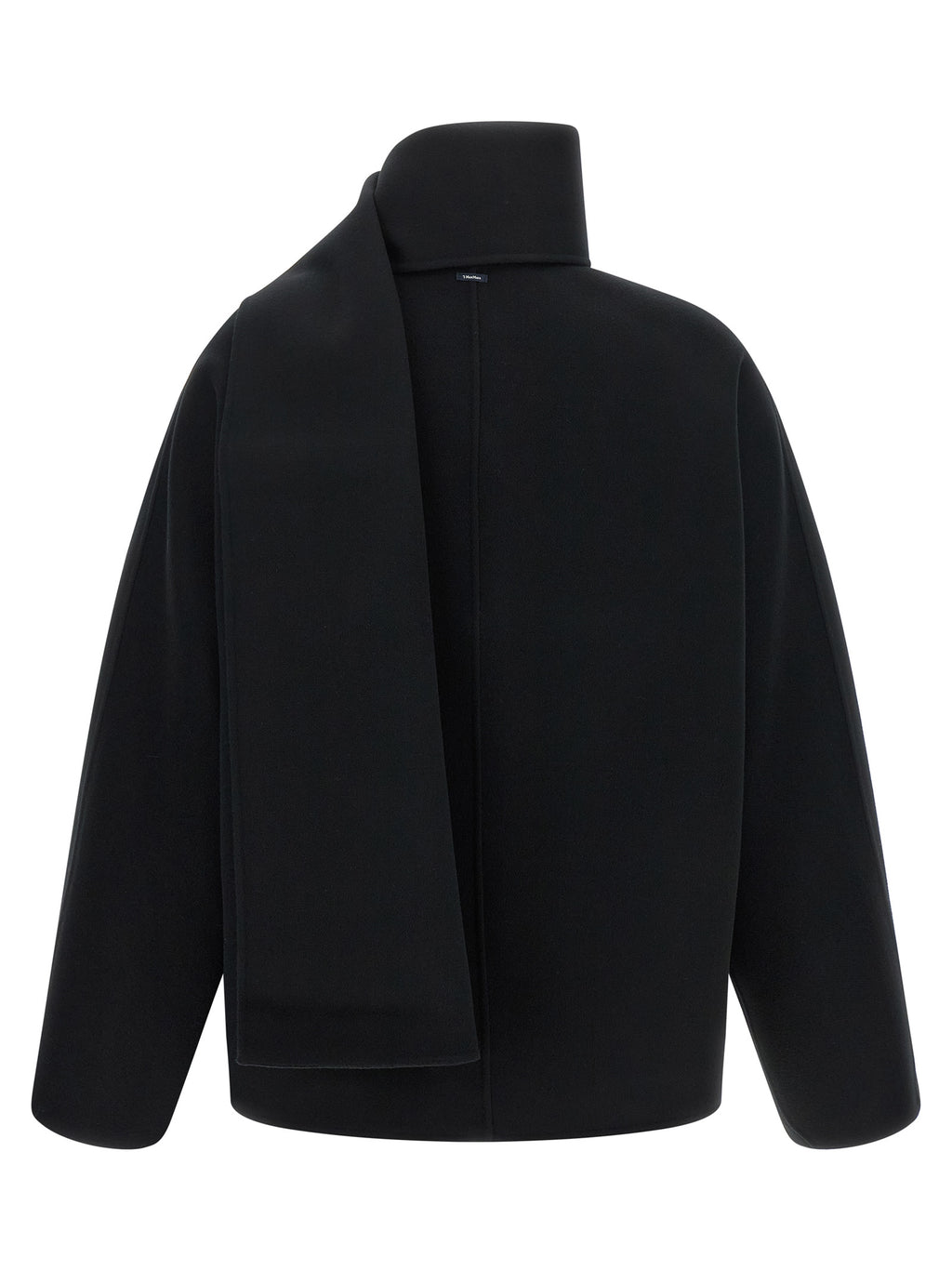 'S Max Mara Black Wool Full-Length Jacket