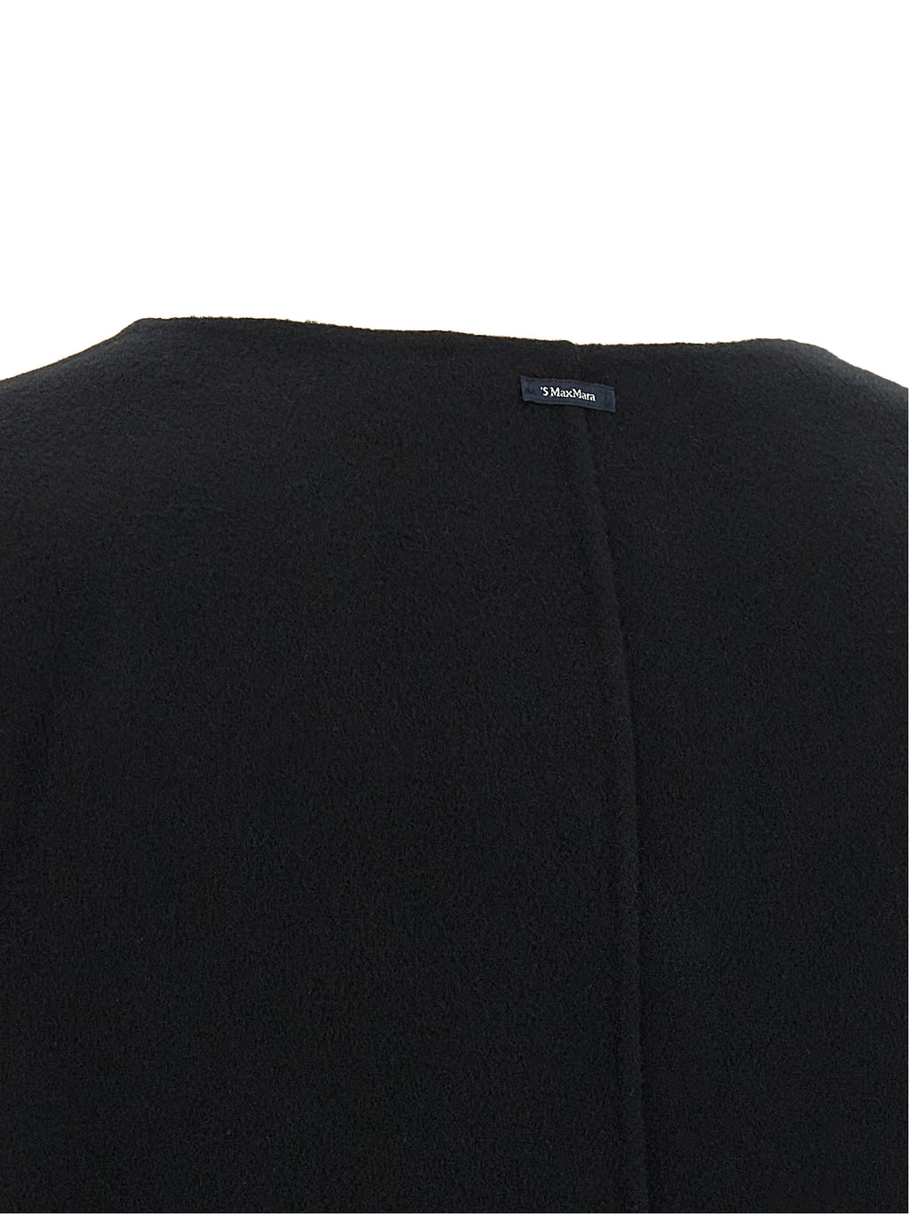 'S Max Mara Black Wool Full-Length Jacket