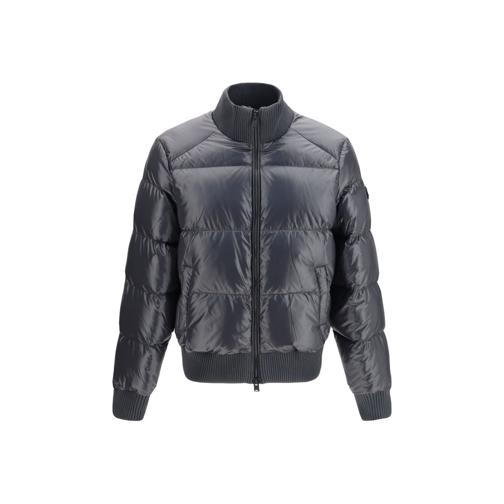 Moose Knuckles Gray Nylon Bomber