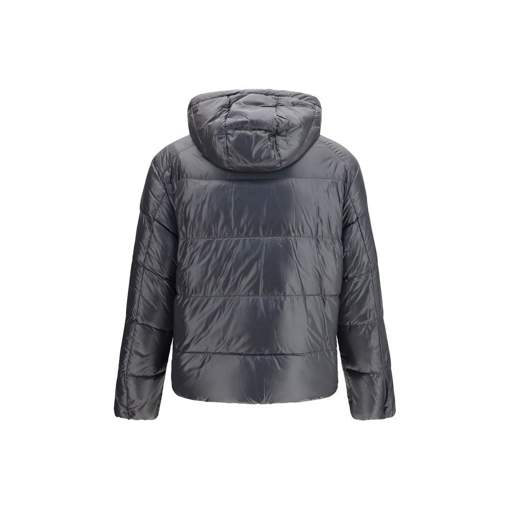 Moose Knuckles Gray Nylon Shell Jacket