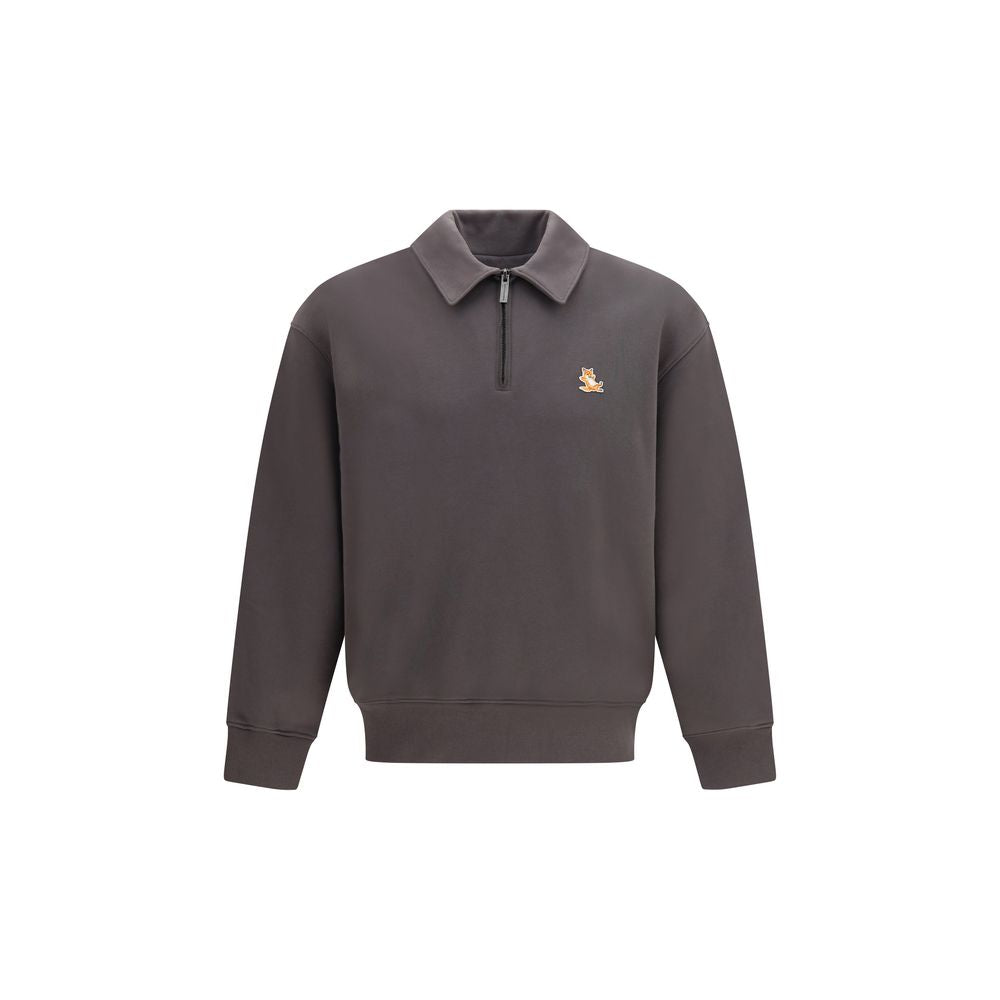 Maison Kitsuné Gray Organic Cotton Sweatshirt