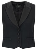 Ermanno Scervino Black Viscose Sleeveless Jacket