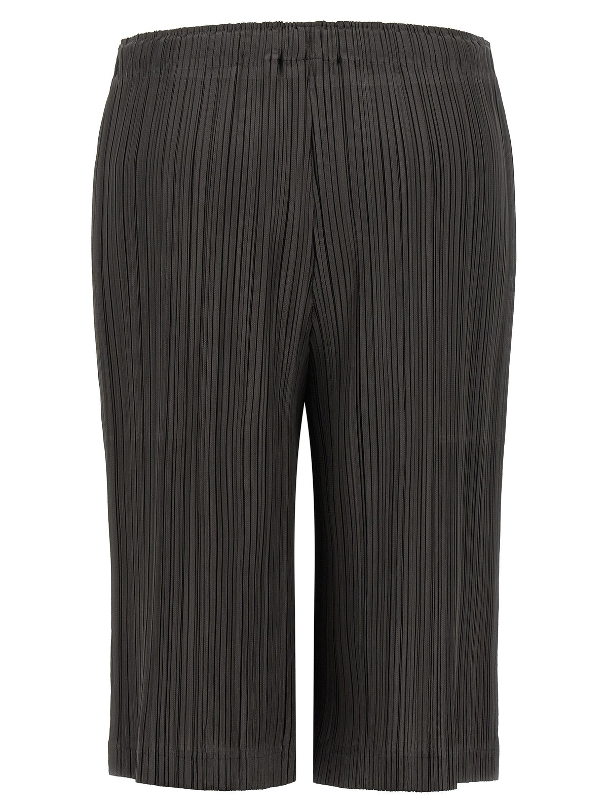 PLEATS PLEASE ISSEY MIYAKE Gray Polyester Bermuda Shorts