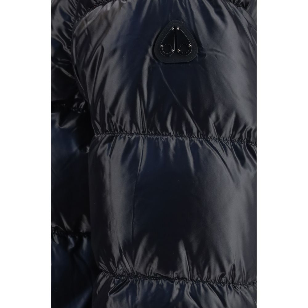 Moose Knuckles Black Nylon Full-Length Jacket