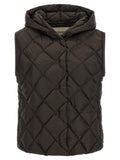 Max Mara Brown Polyester Sleeveless Jacket