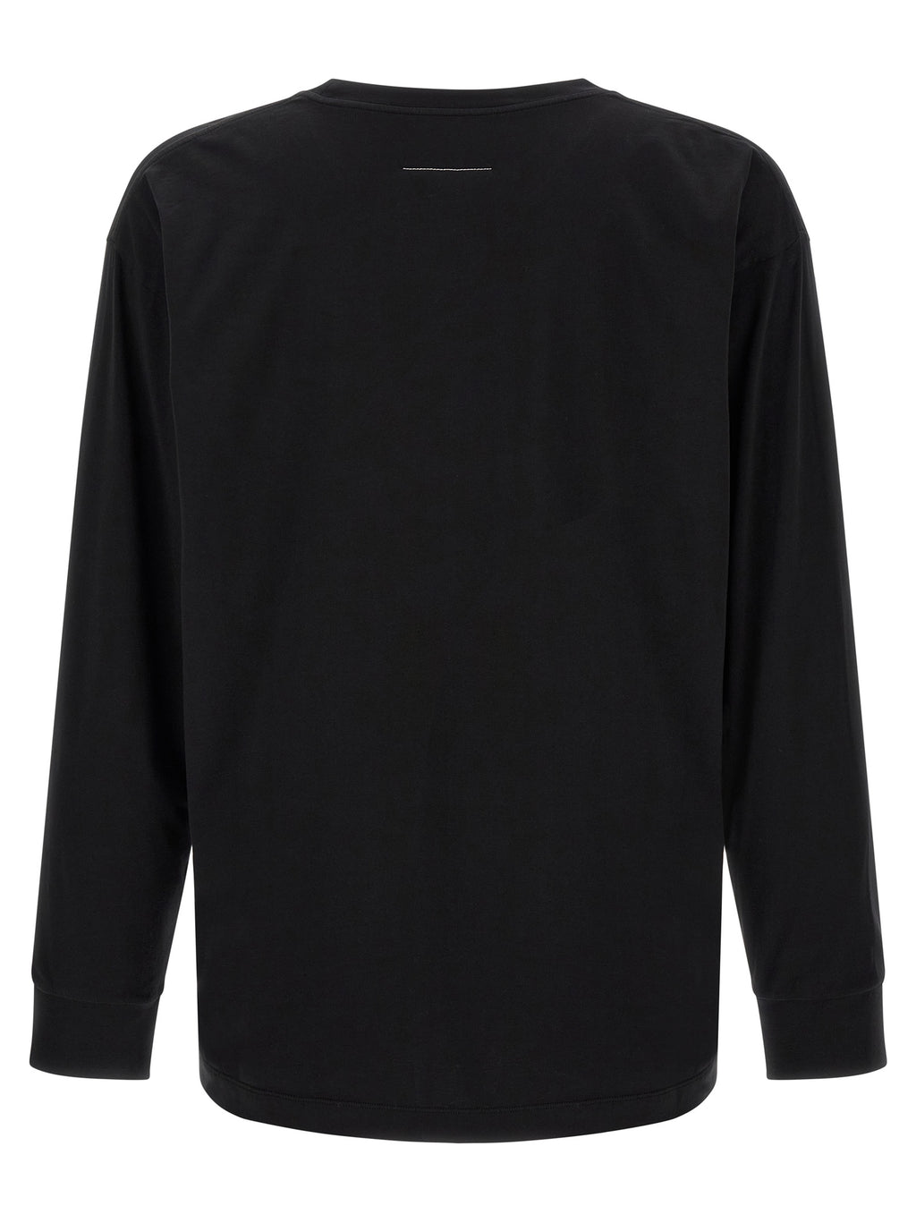 MM6 Maison Margiela Black Cotton Long Sleeve T-Shirt