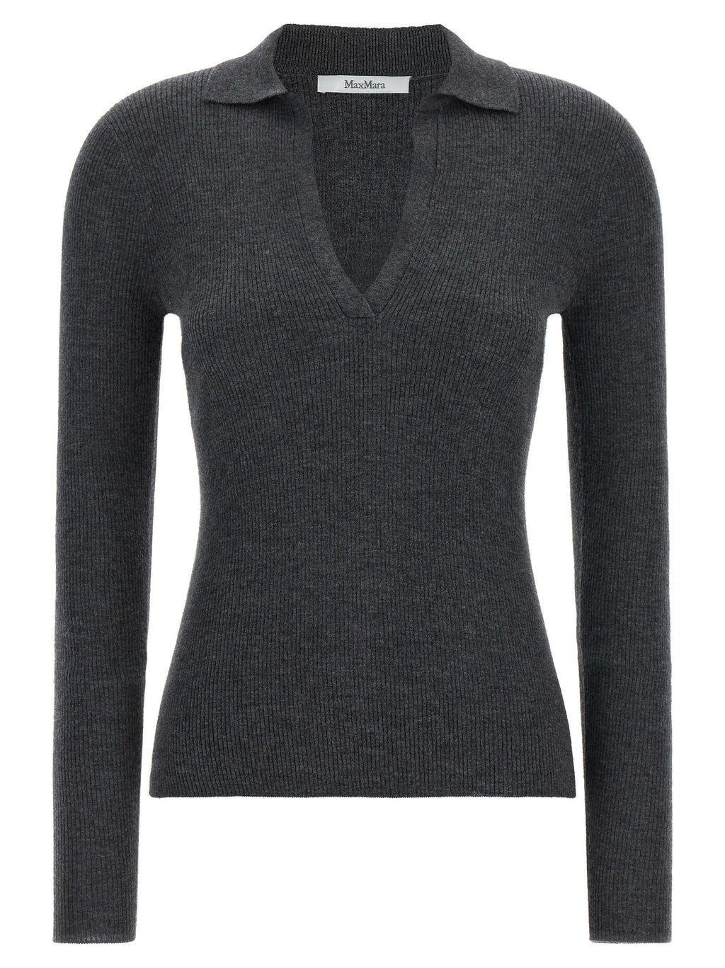 Max Mara Gray Cashmere Polo Shirt