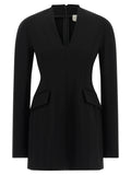 Sportmax Black Viscose Short Dress