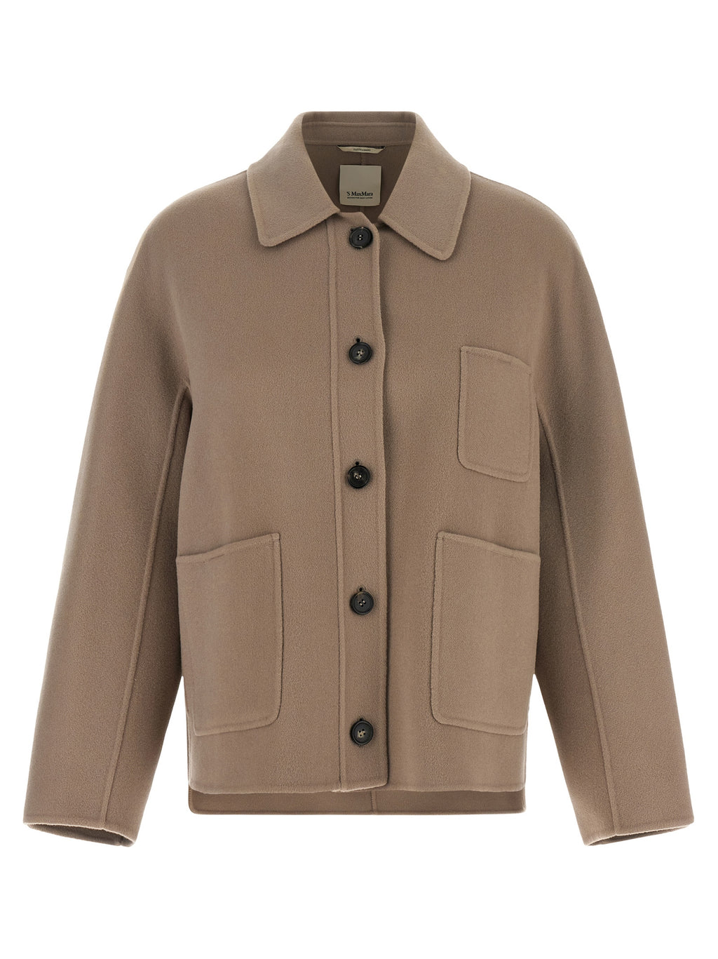'S Max Mara Beige Wool Full-Length Jacket