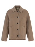 'S Max Mara Beige Wool Full-Length Jacket