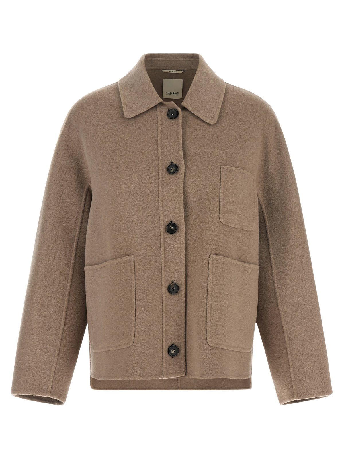 'S Max Mara Beige Wool Full-Length Jacket