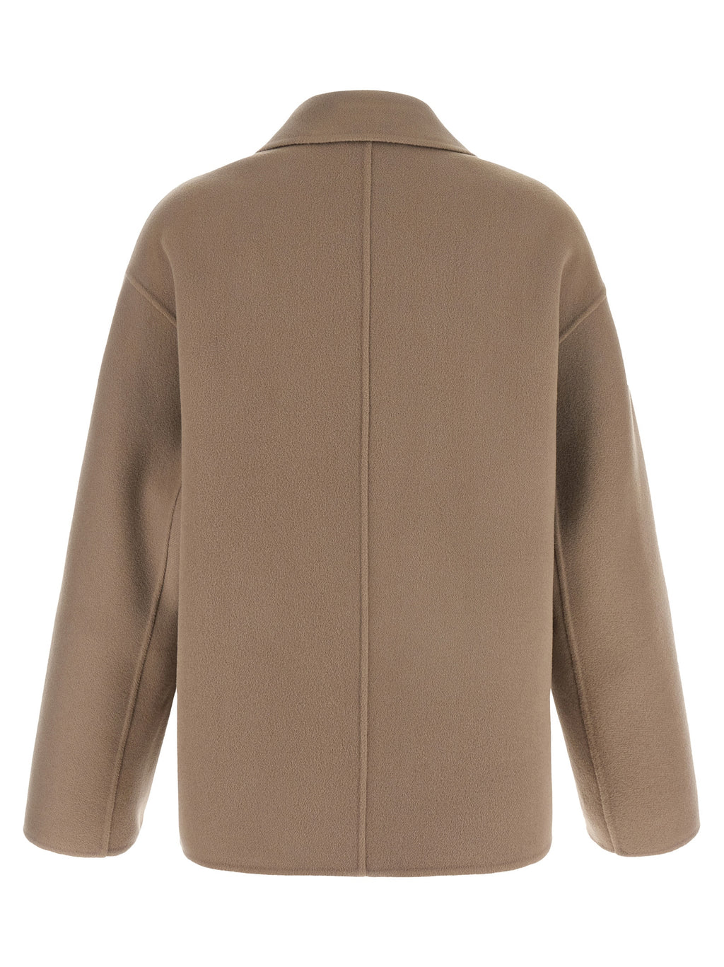 'S Max Mara Beige Wool Full-Length Jacket
