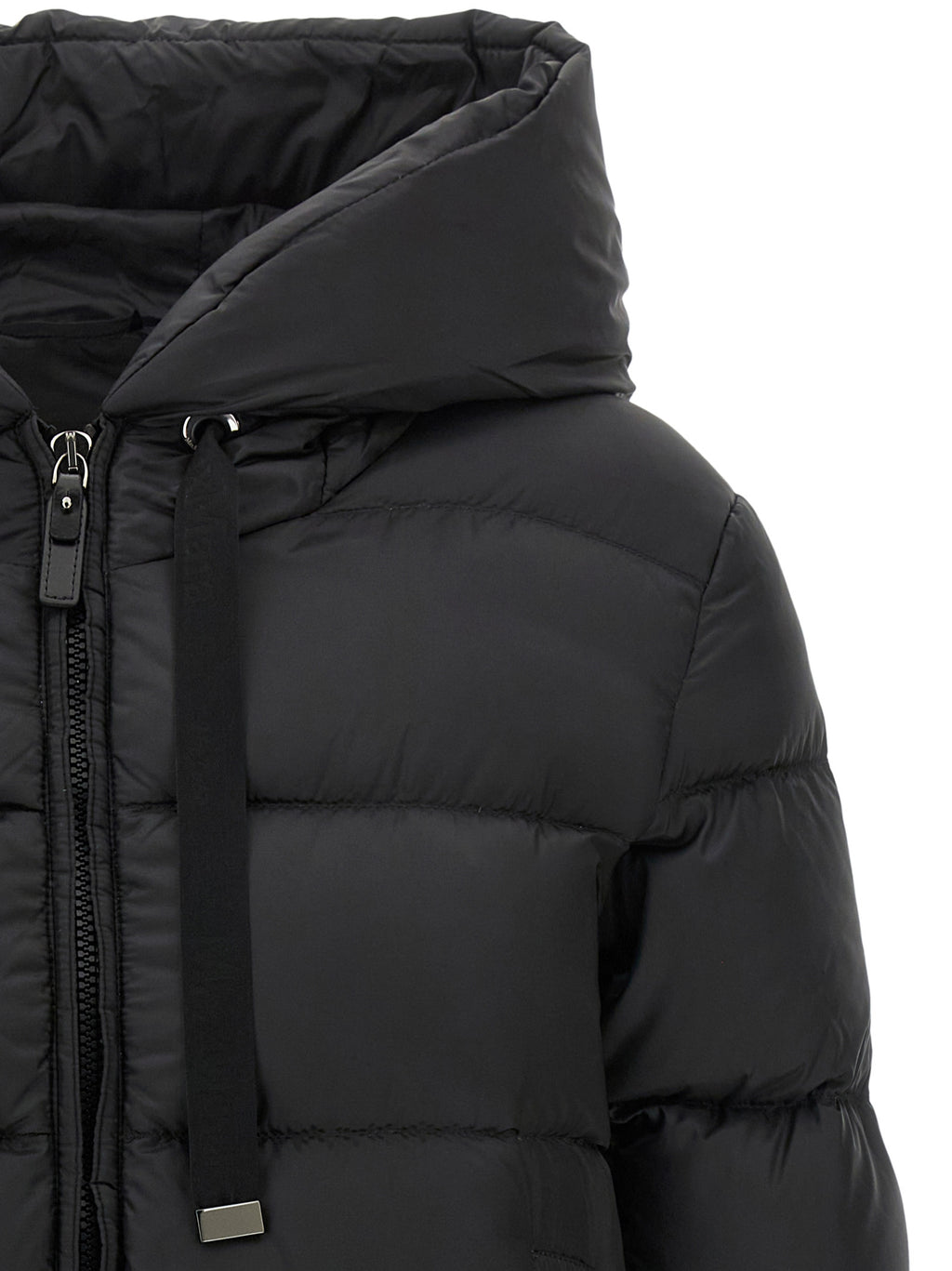Max Mara Black Polyester Full-Length Jacket