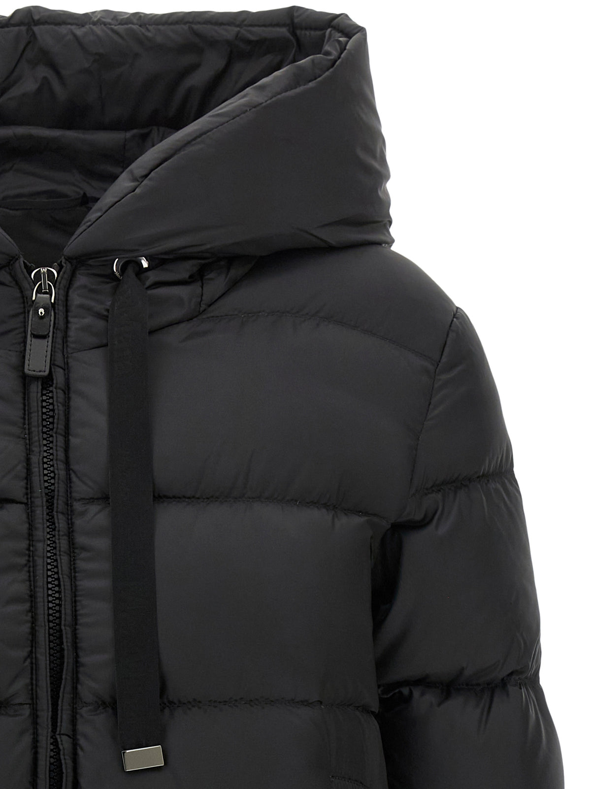Max Mara Black Polyester Full-Length Jacket