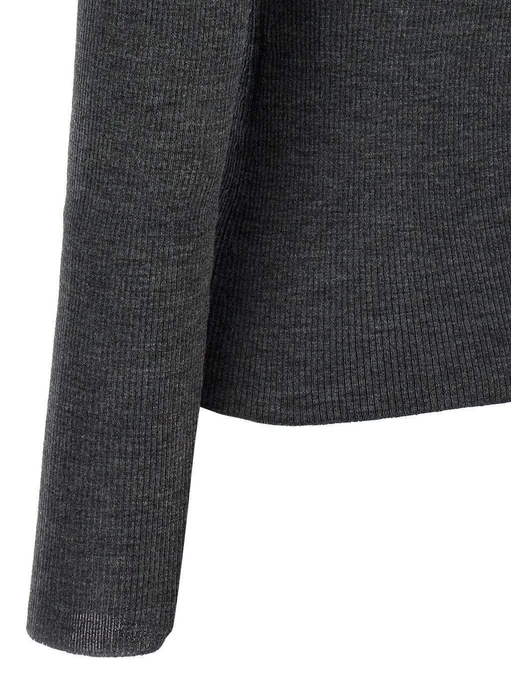 Max Mara Gray Virgin Wool Cardigan