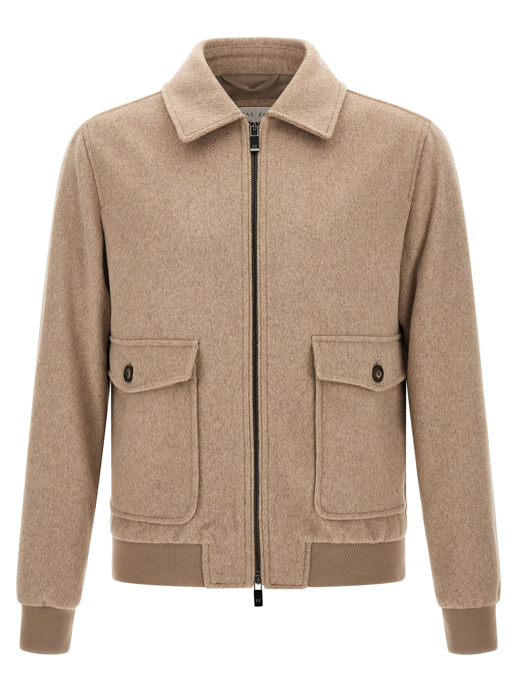 Pal Zileri Beige Wool Full-Length Jacket