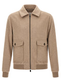 Pal Zileri Beige Wool Full-Length Jacket