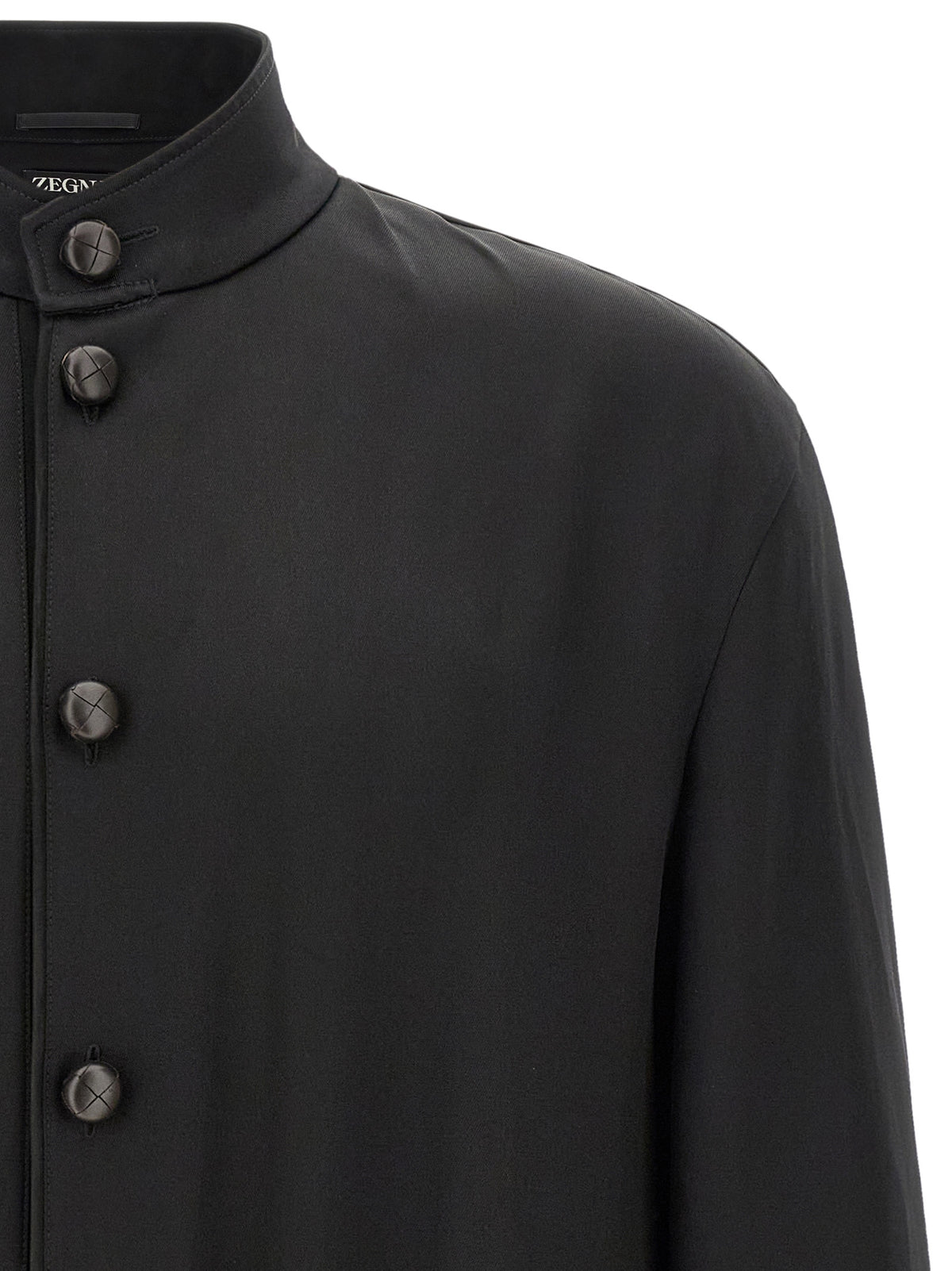 ZEGNA Black Satin Sweatshirt
