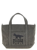Maison Kitsuné Gray Cotton Tote Bag