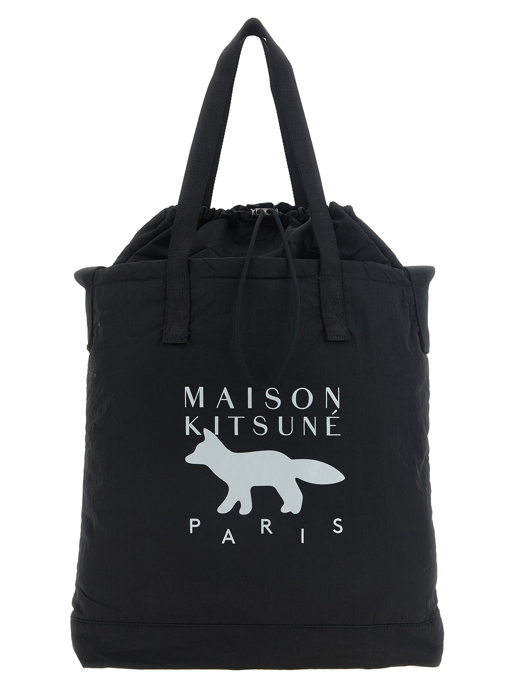 Maison Kitsuné Black Nylon Tote Bag