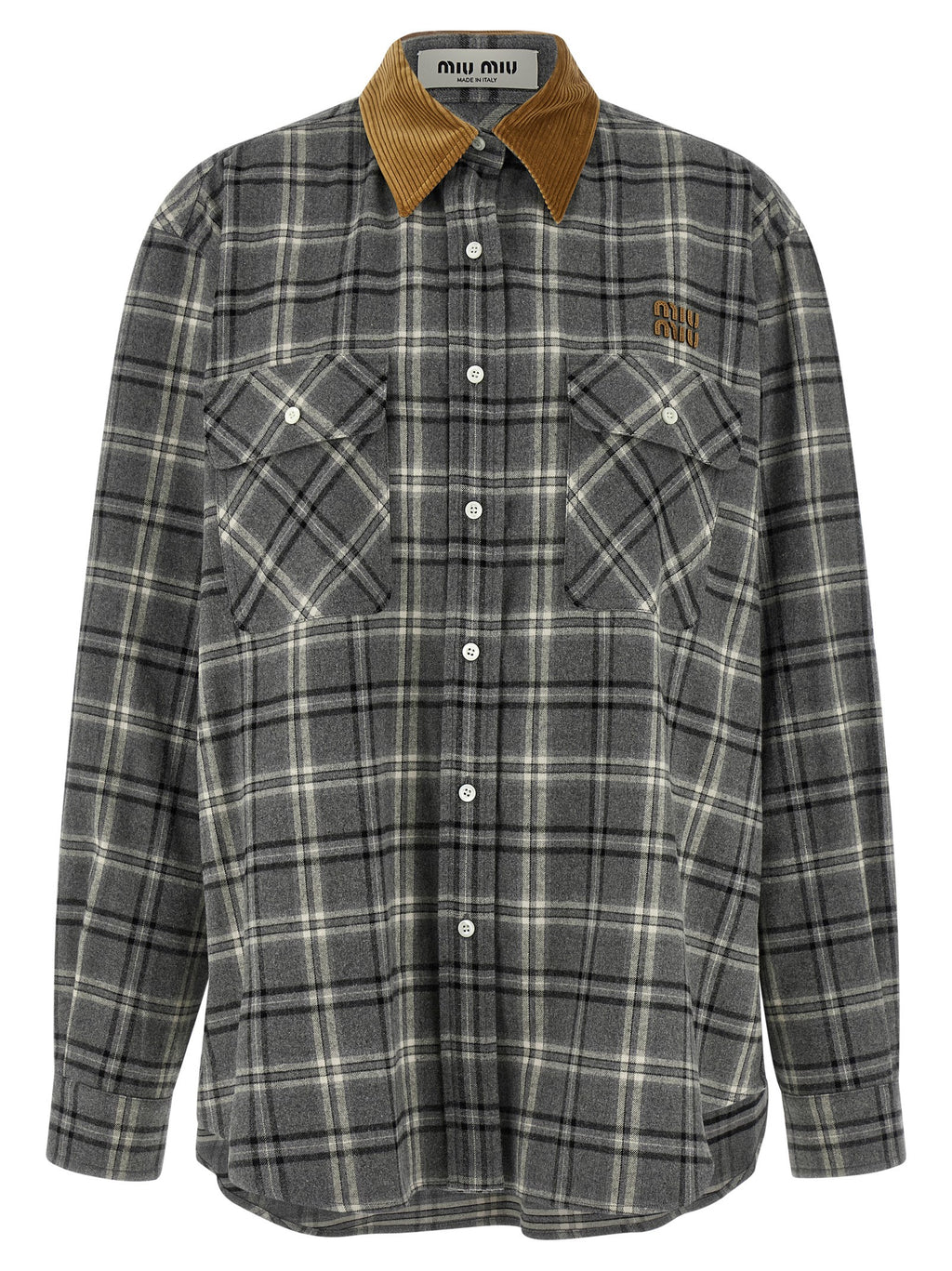 Miu Miu Gray Cotton Blouse