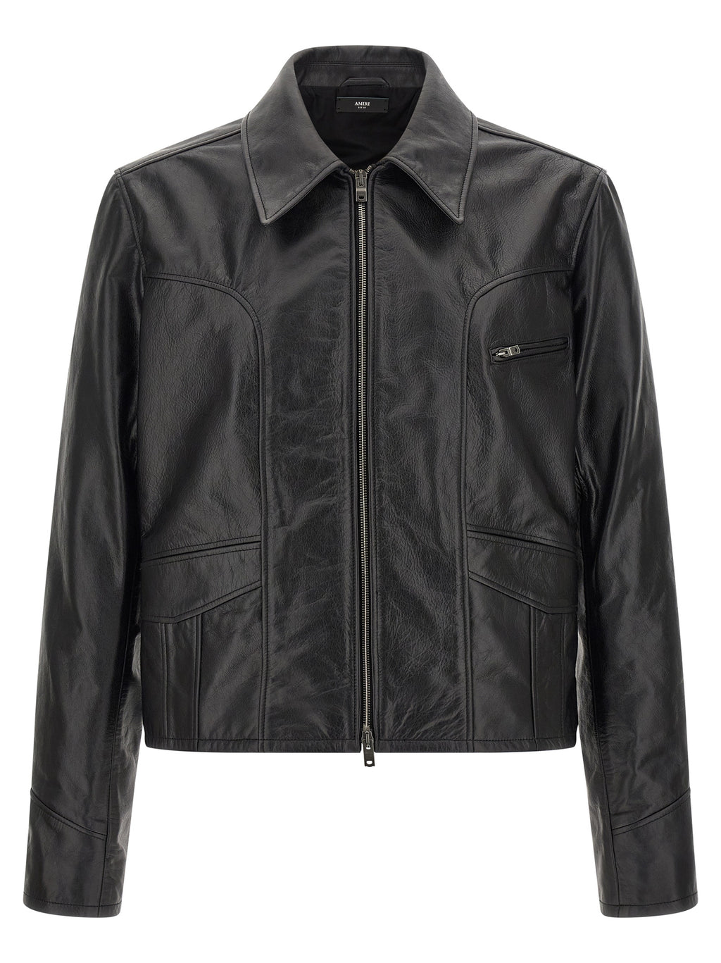Amiri Black Calfskin Leather Jacket