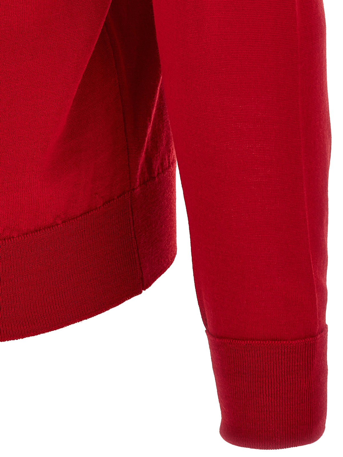JOHN SMEDLEY Red Merino Wool Polo Shirt