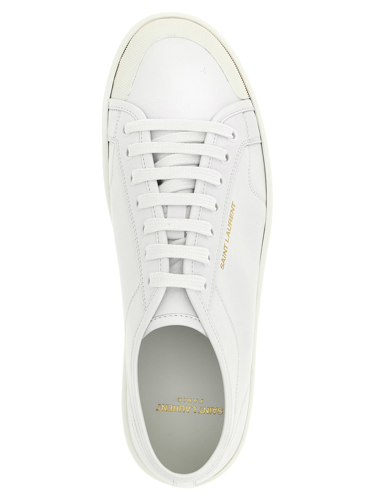 Saint Laurent White Calfskin Low Top Sneakers