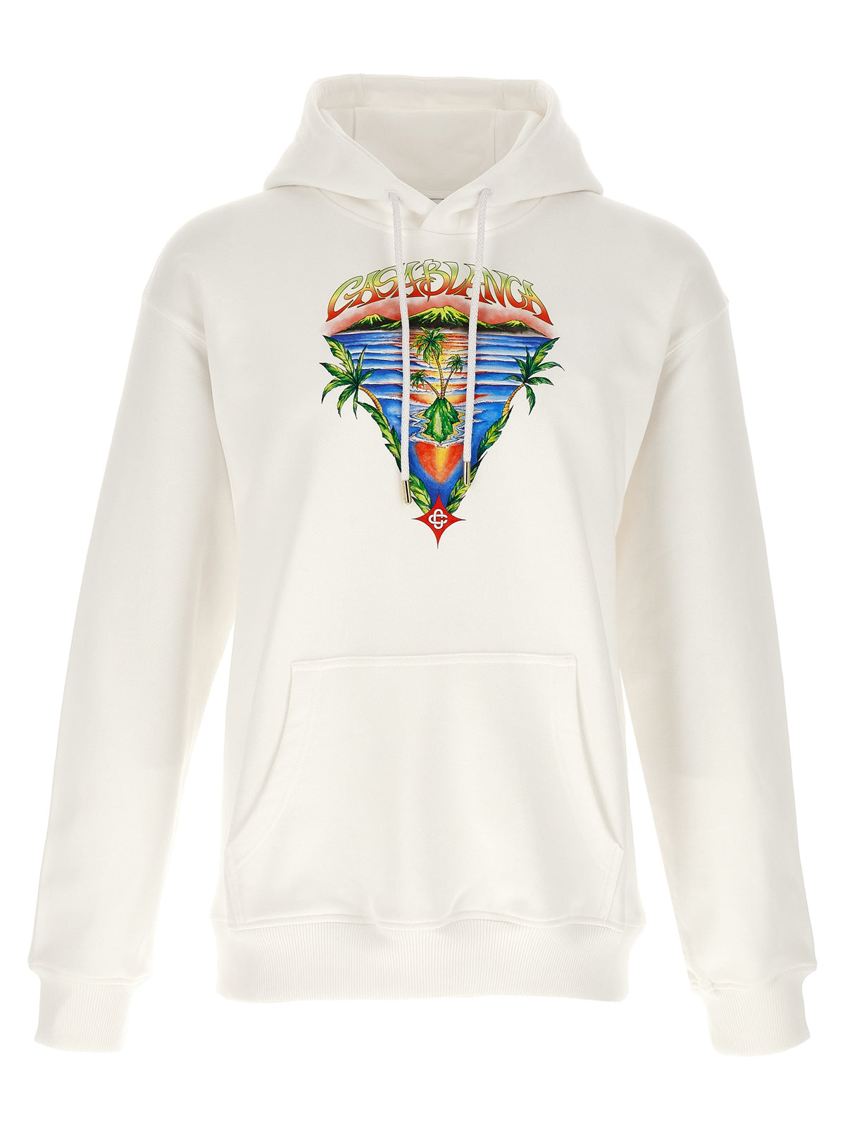 Casablanca White Organic Cotton Sweatshirt